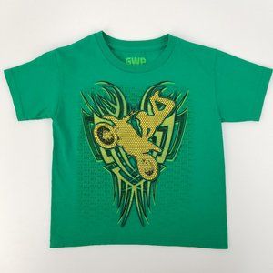 GWP Sport Green MX Motocross T-shirt Boys XS 4/5